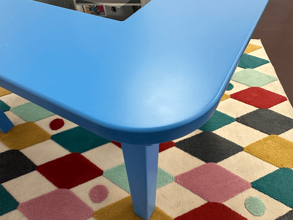 KIDS'TABLE azul bordes redondeados