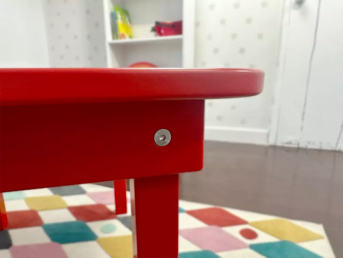KIDS'TABLE roja bordes redondeados