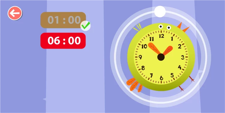 Juego KIDS'TABLE Adjust-the-Clock interior