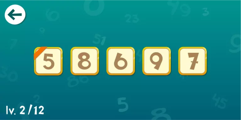 Juego KIDS'TABLE sorting-numbers interior